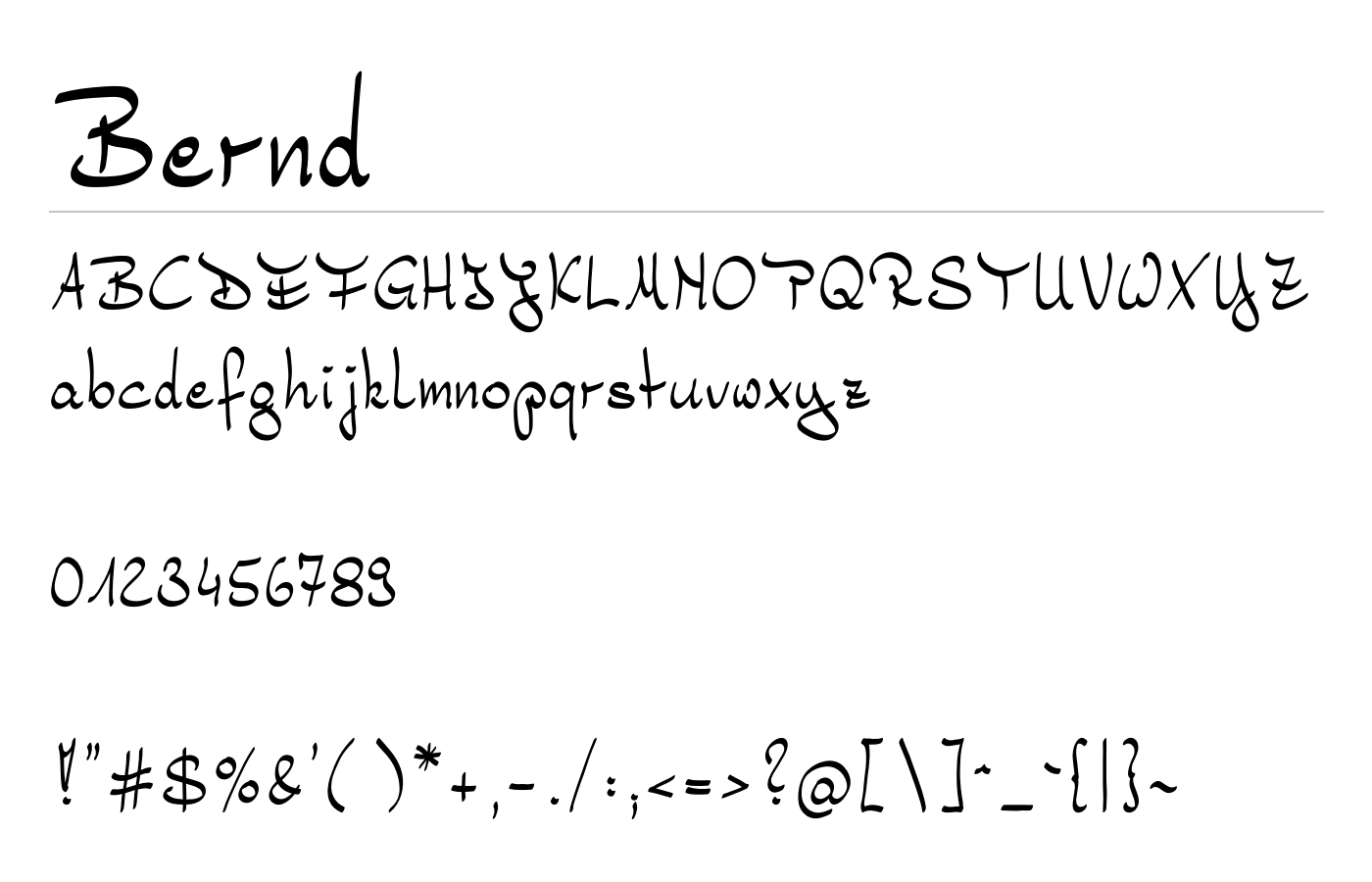 Bernd Font preview