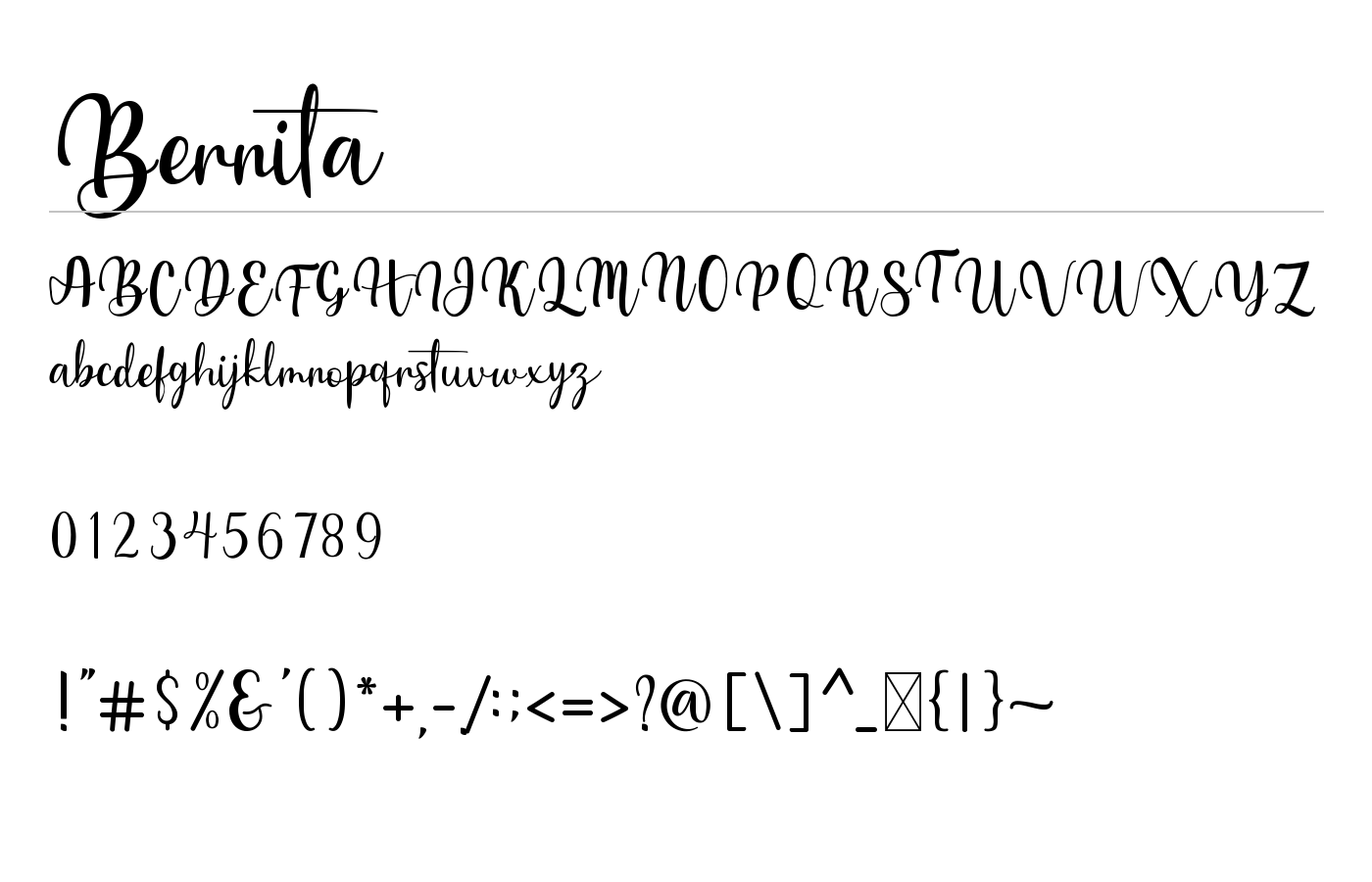 Bernita Font preview