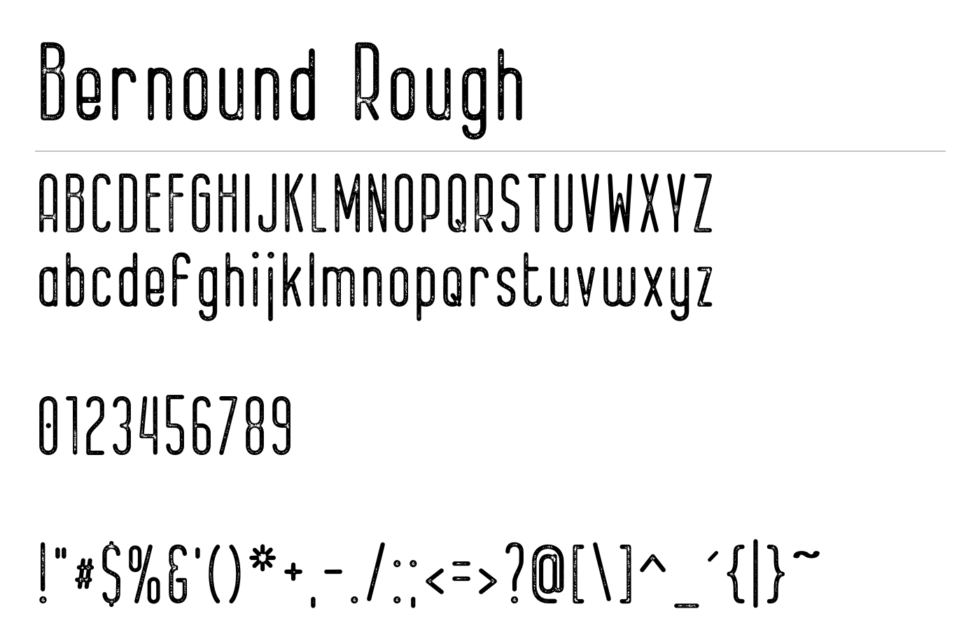 Bernound Font preview