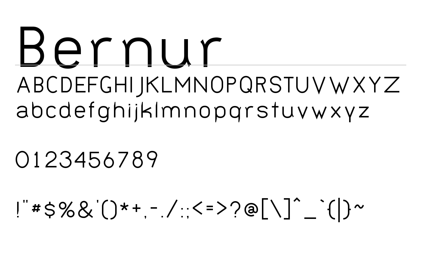 Bernur Font preview