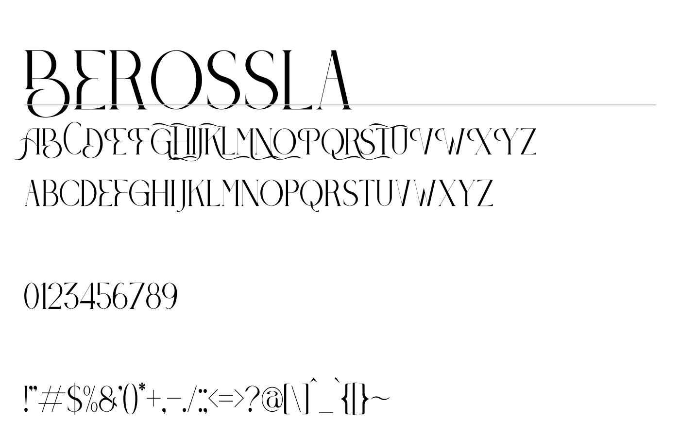 Berossla Font preview