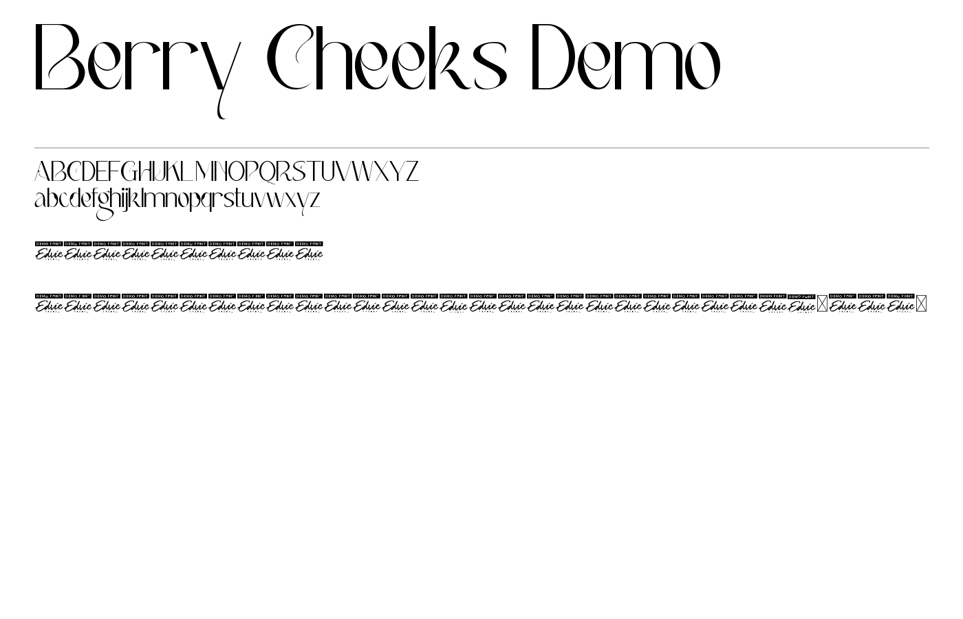 Berry Cheeks Demo Font preview