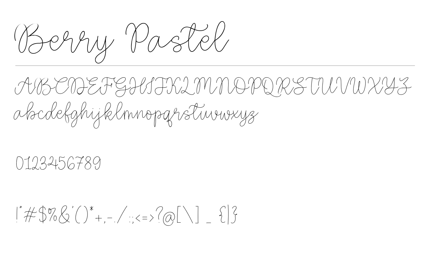 Berry Pastel Font preview