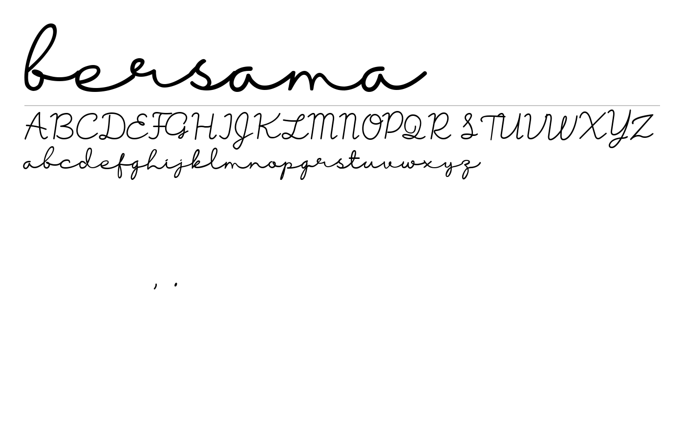 bersama Font preview