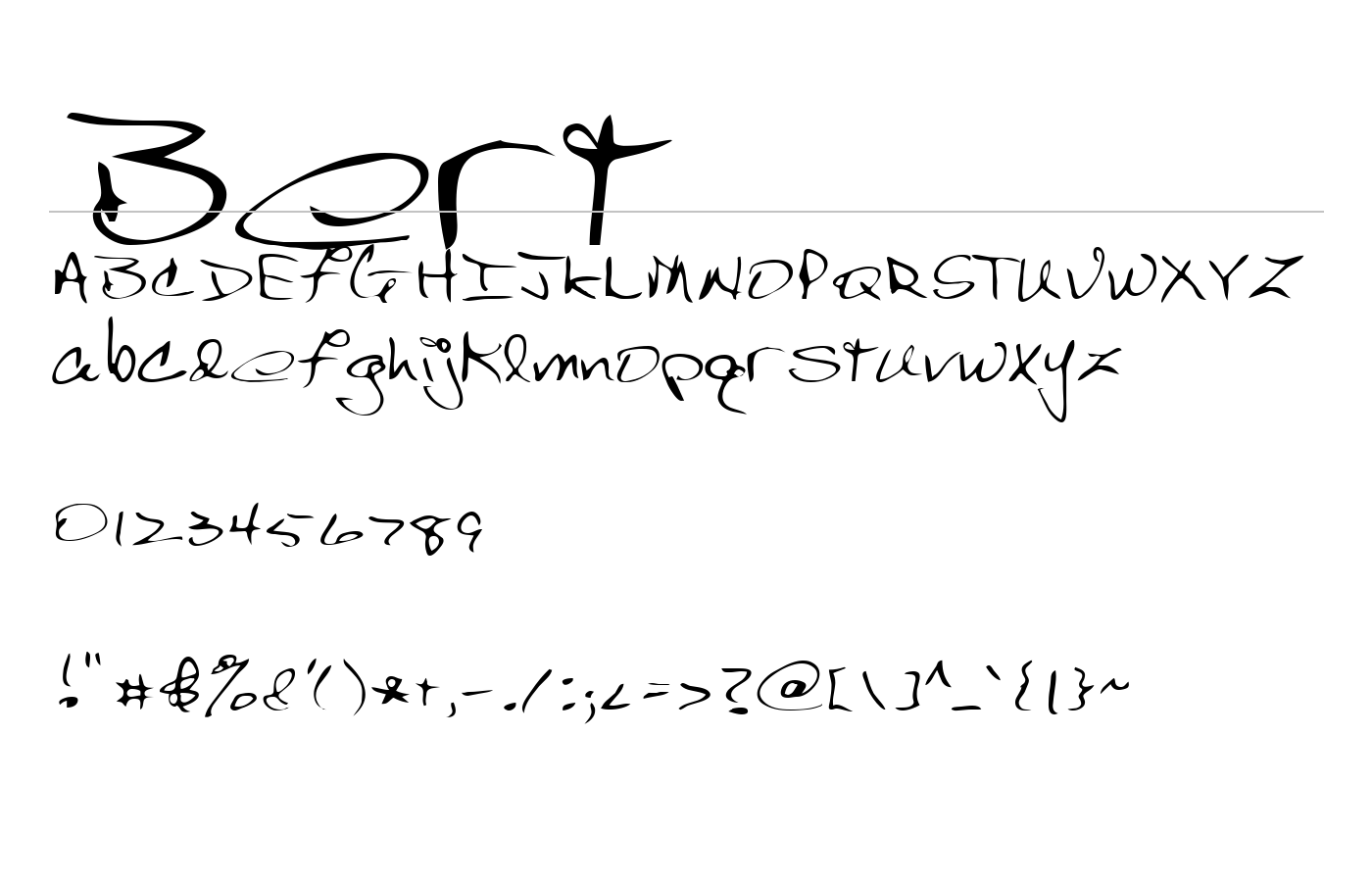 Bert Font preview