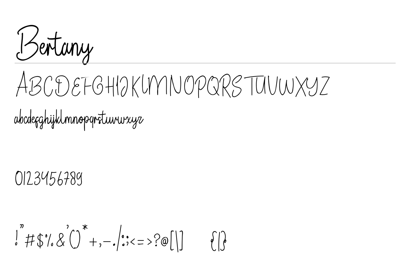 Bertany Font preview