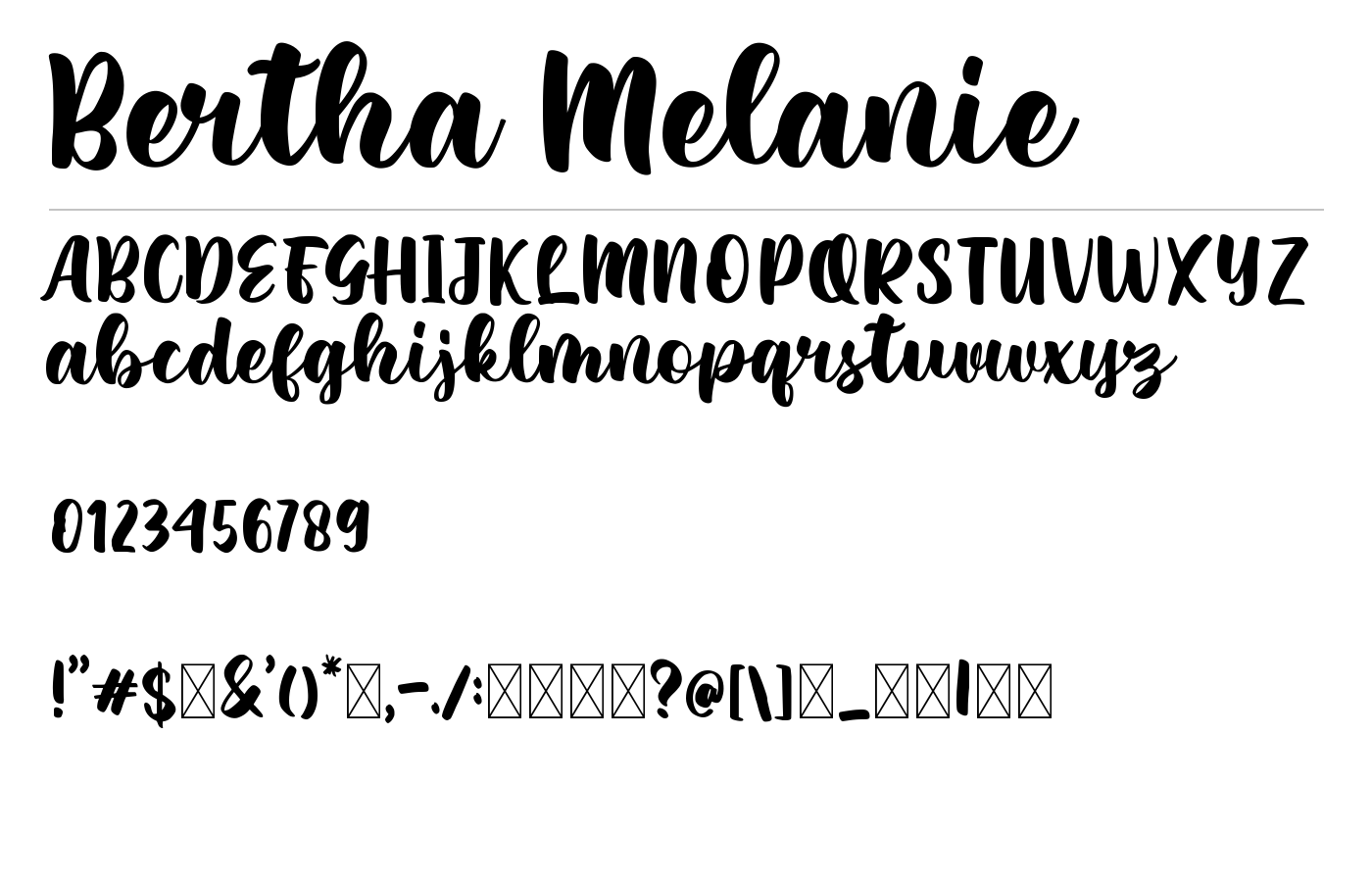 Bertha Melanie Font preview