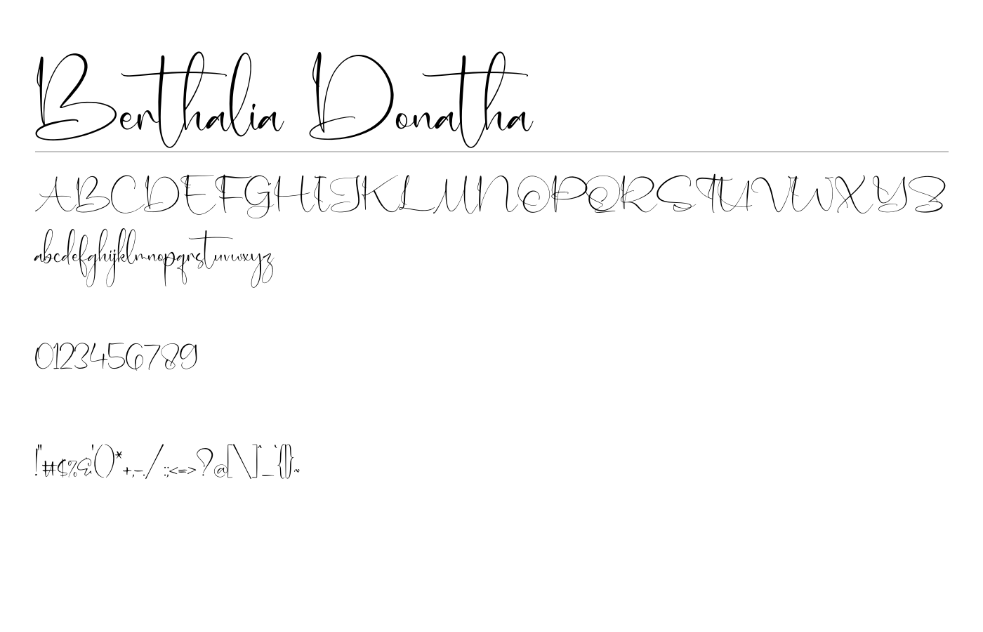 Berthalia Donatha Font preview