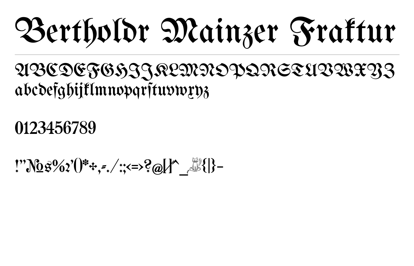 Bertholdr Mainzer Fraktur Font preview