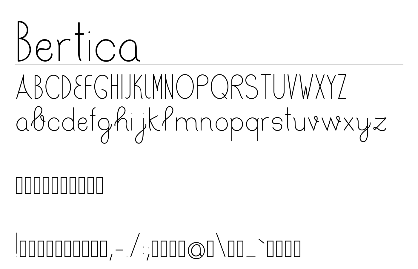 Bertica Font preview