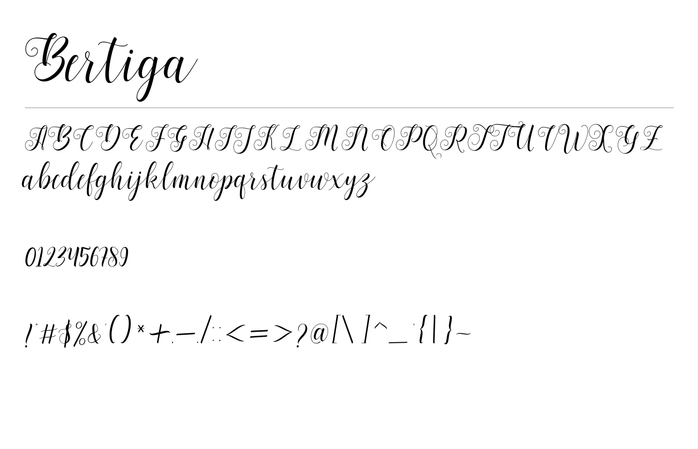 Bertiga Font preview
