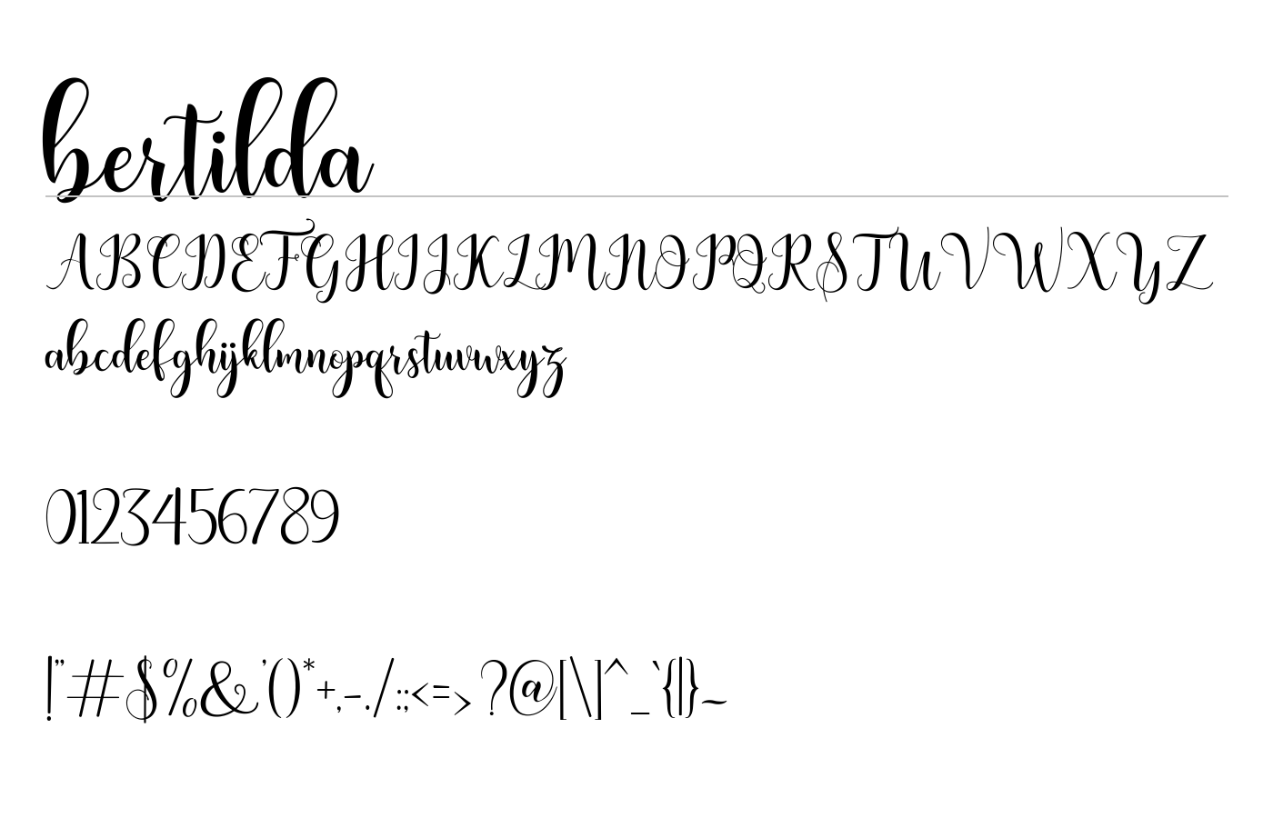 bertilda Font preview