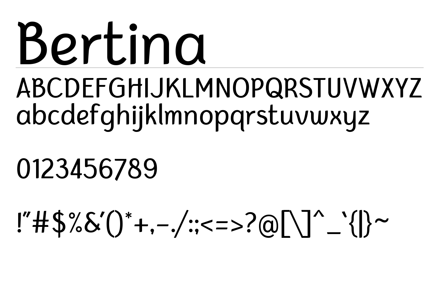 Bertina Font preview