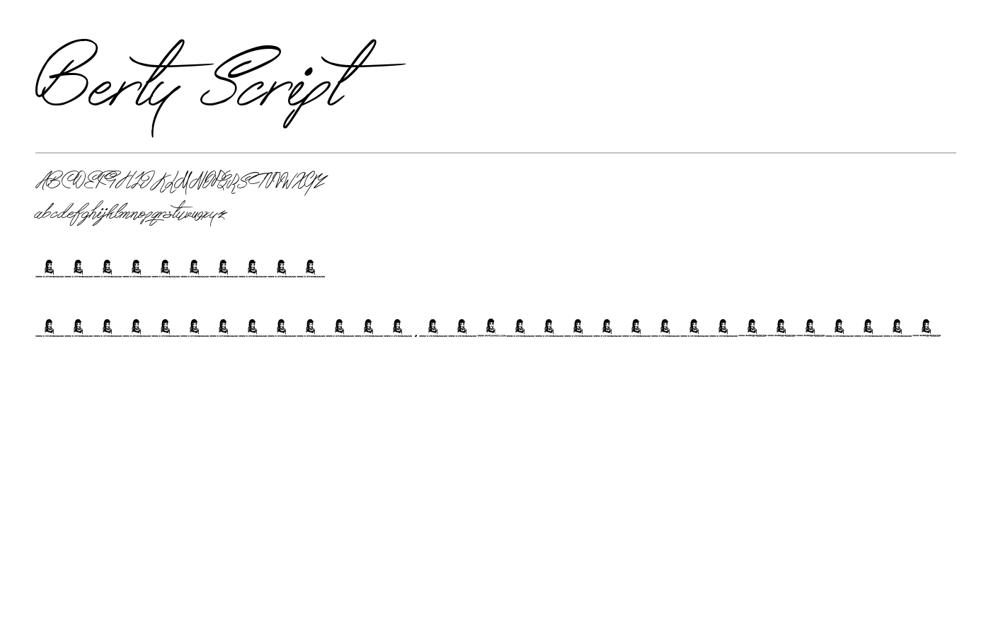 Berty Script Font preview