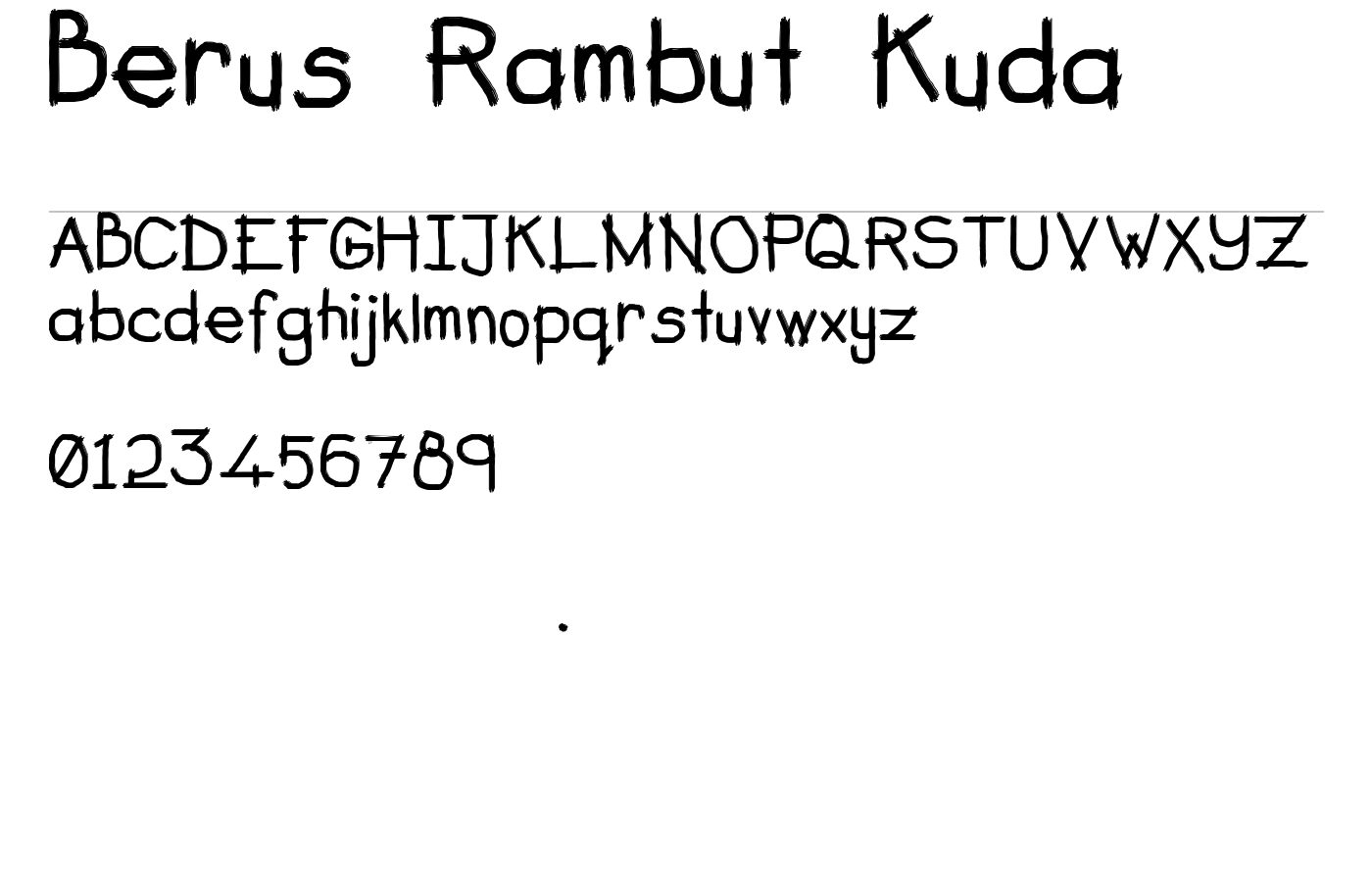 Berus Rambut Kuda Font preview