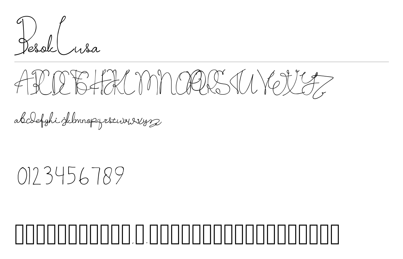 BesokLusa Font preview