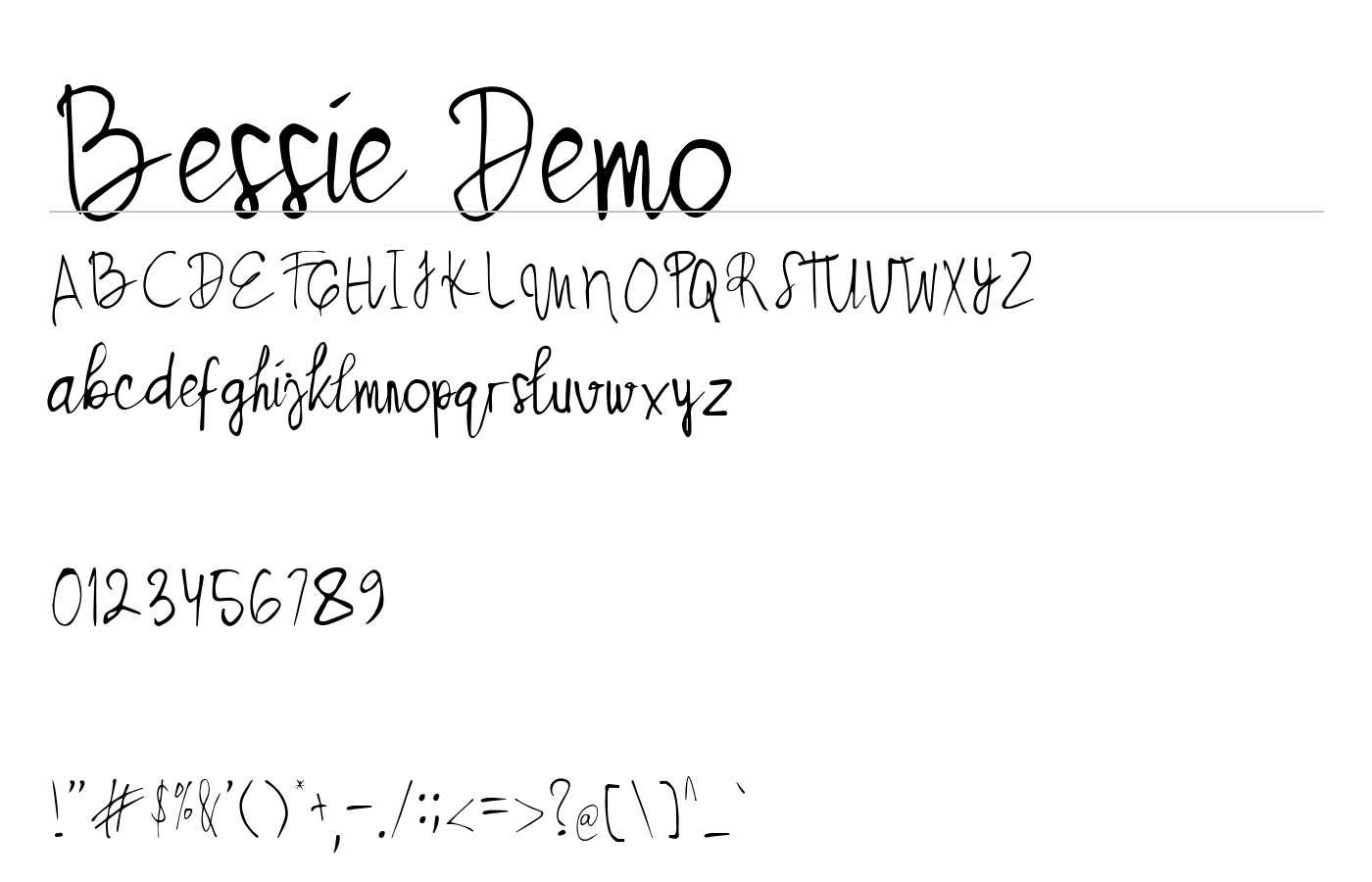 Bessie Demo Font preview
