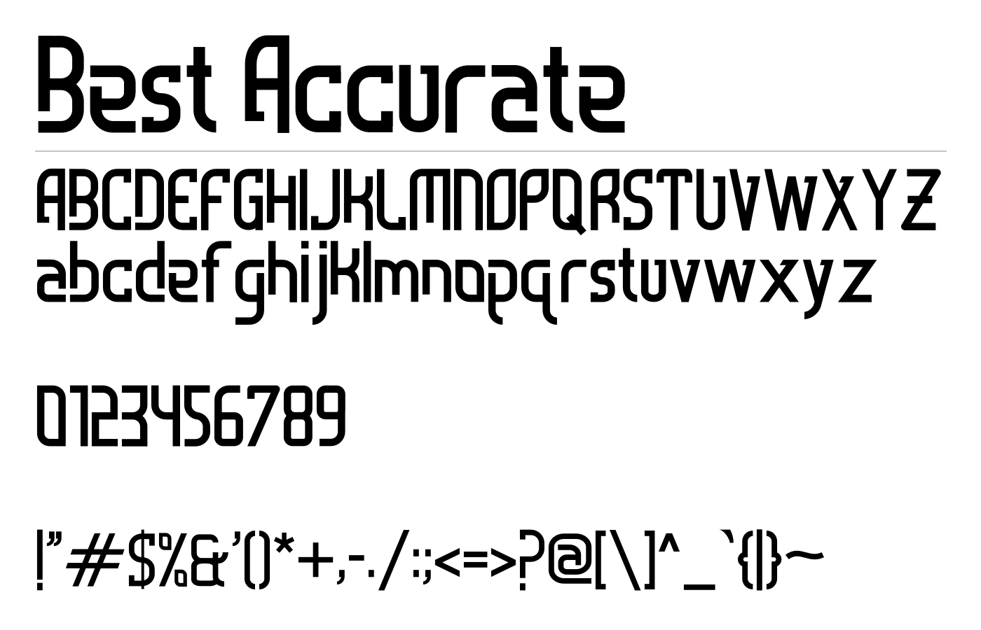 Best Accurate Font preview