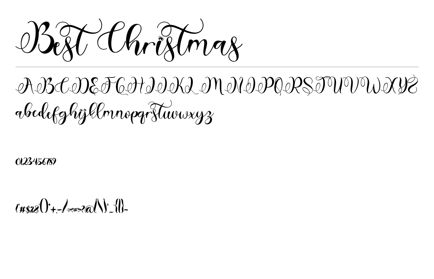 Best Christmas Font preview