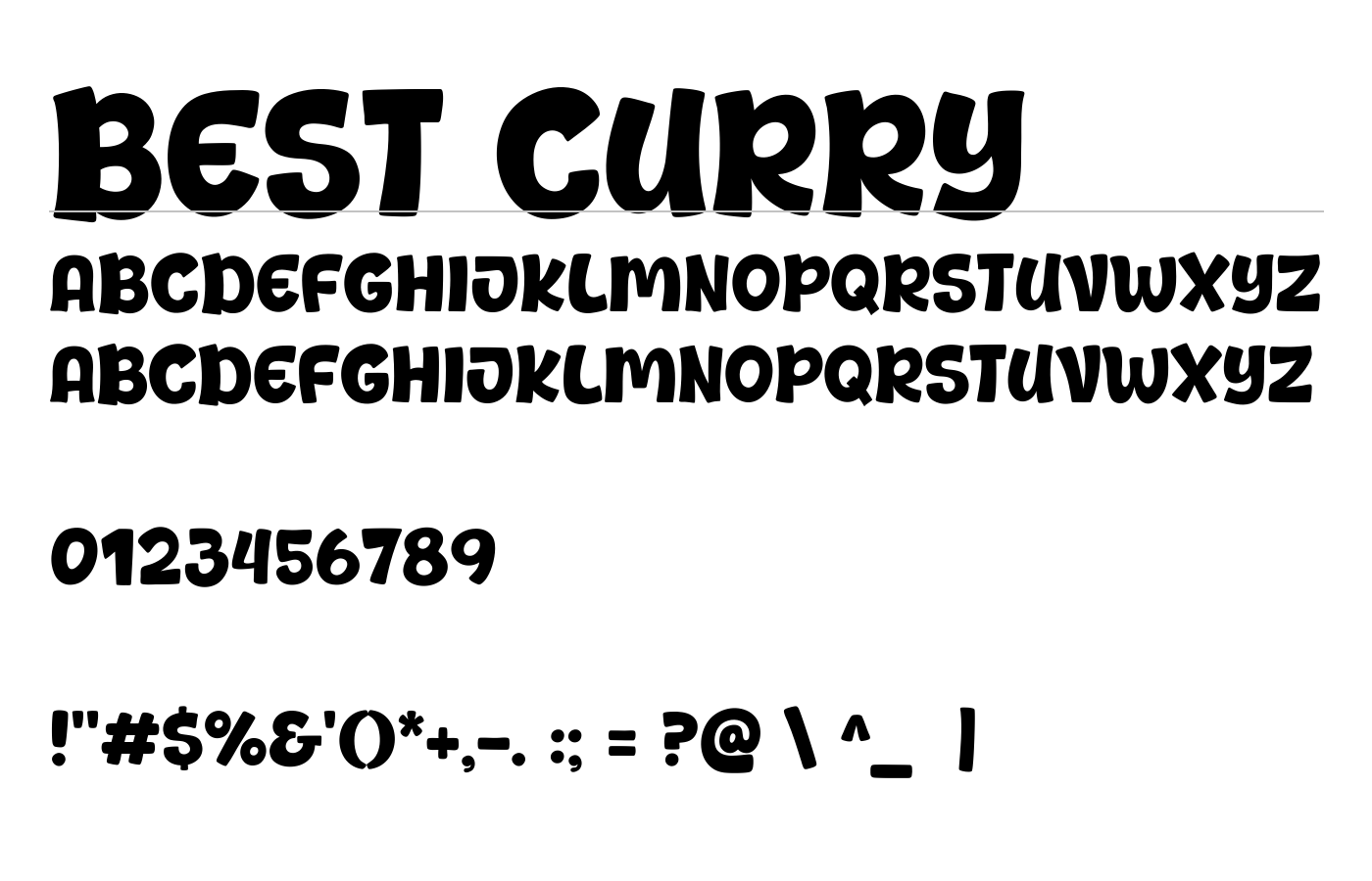 Best Curry Font preview