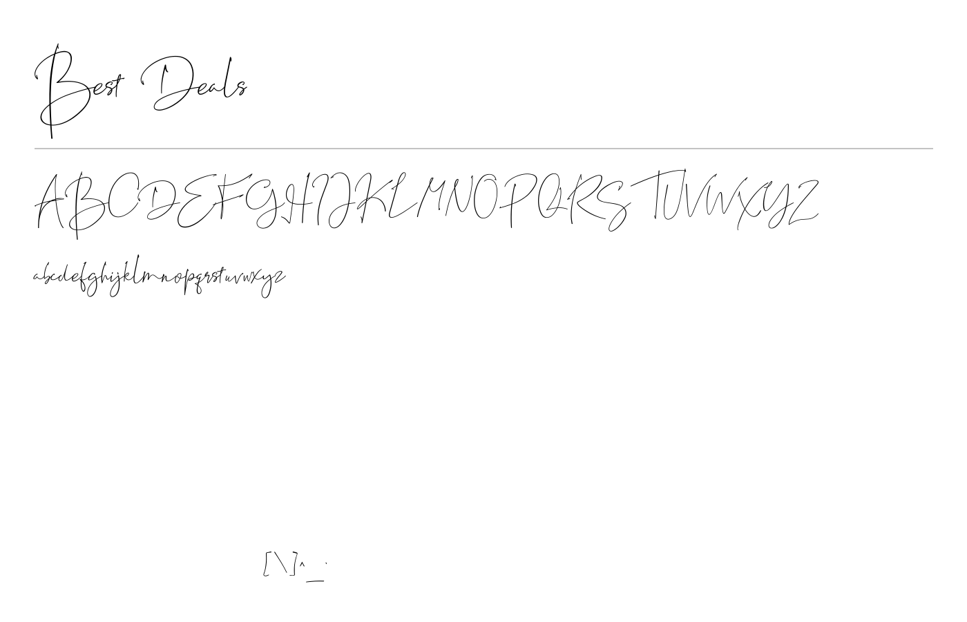Best Deals Font preview