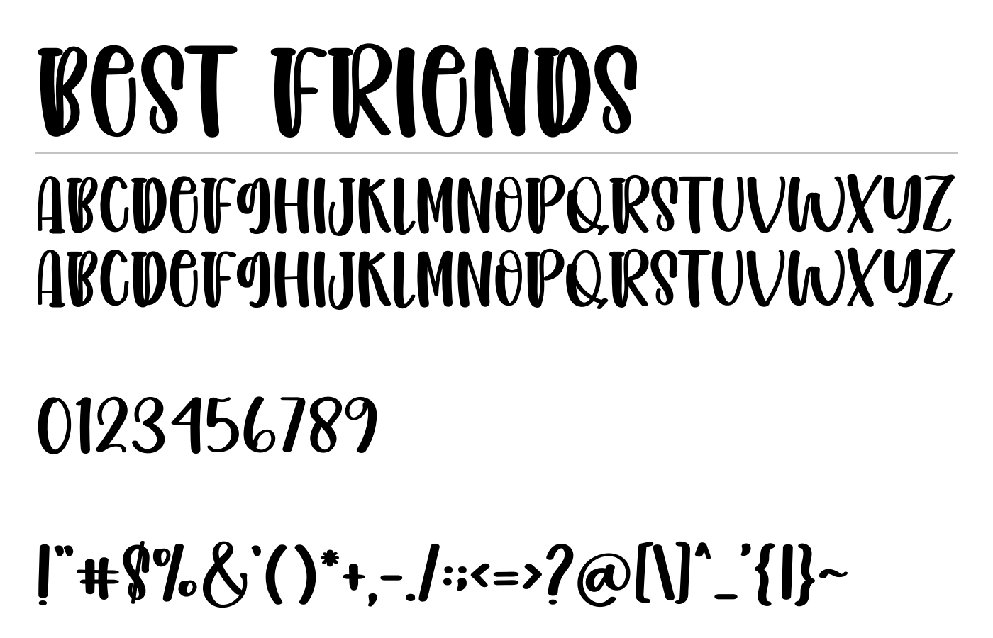 Best Friends Font preview