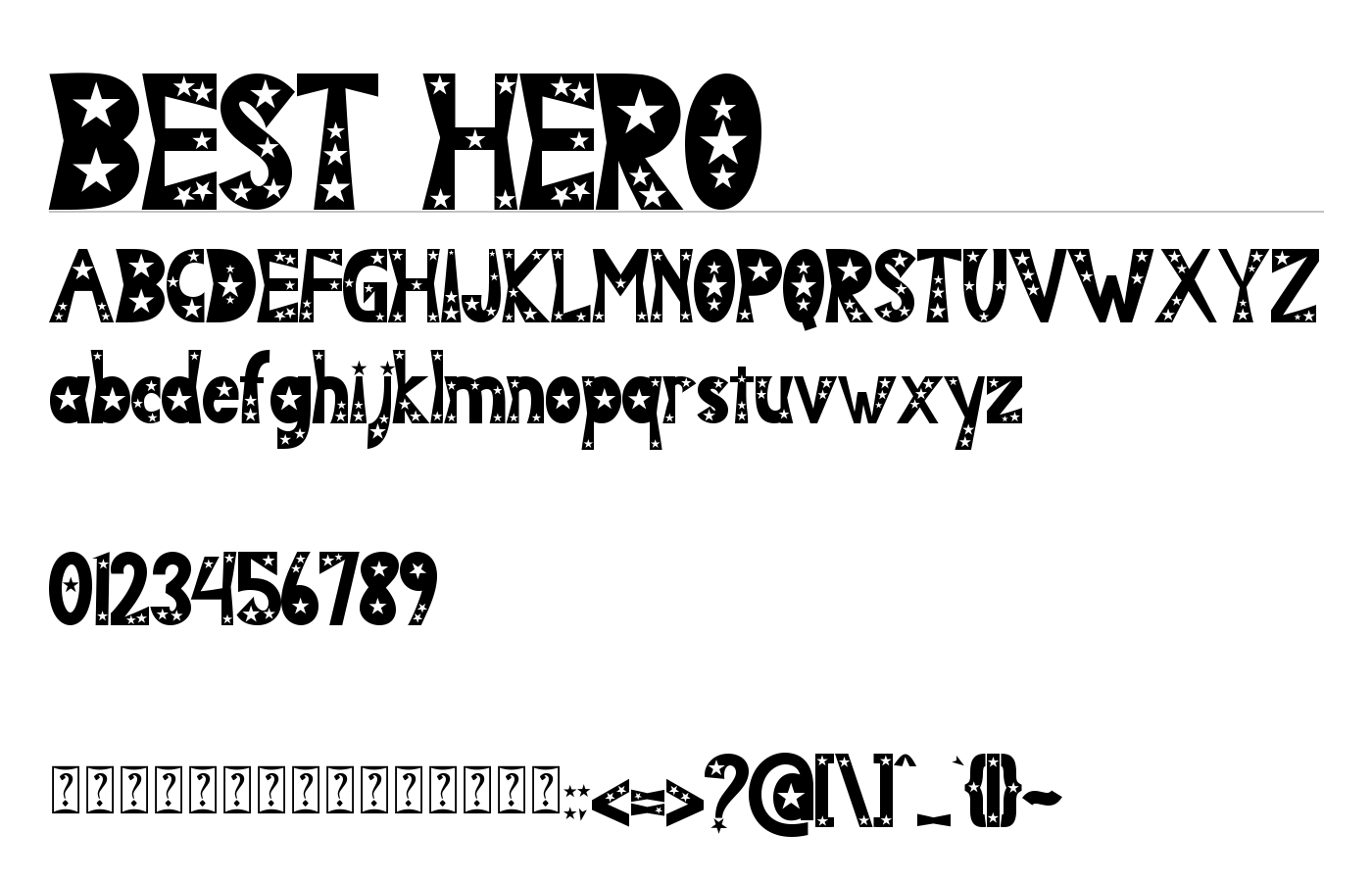 Best Hero Font preview