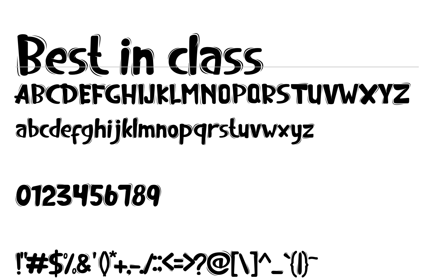 Best in class Font preview
