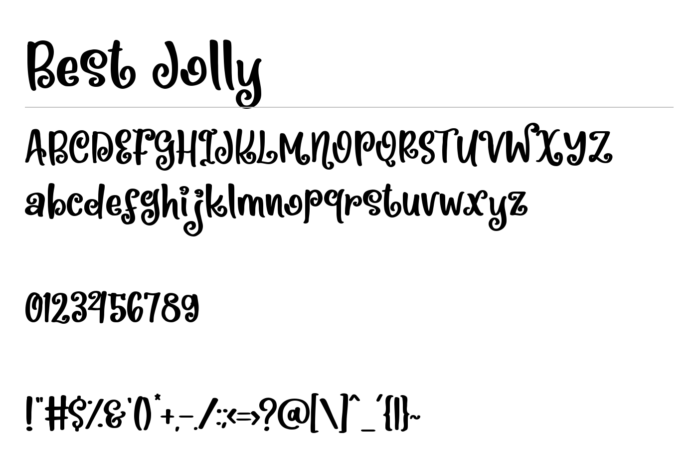 Best Jolly Font preview