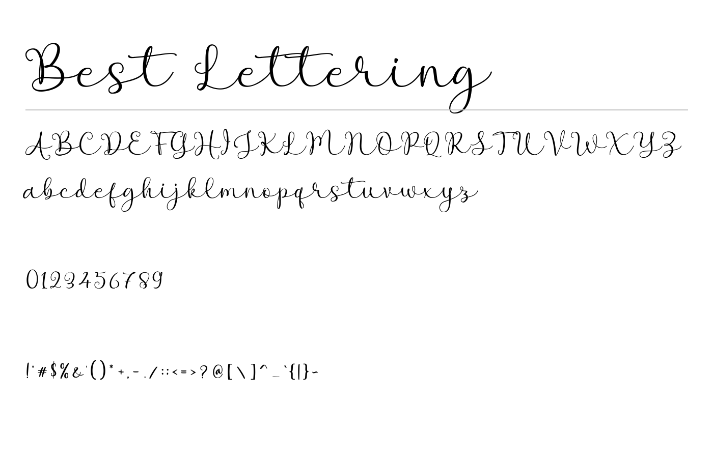 Best Lettering Font preview