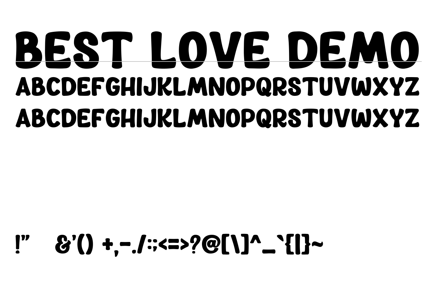 Best Love Font preview