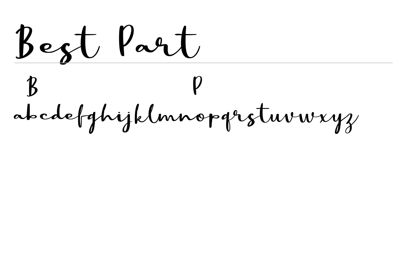Best Part DEMO Font preview