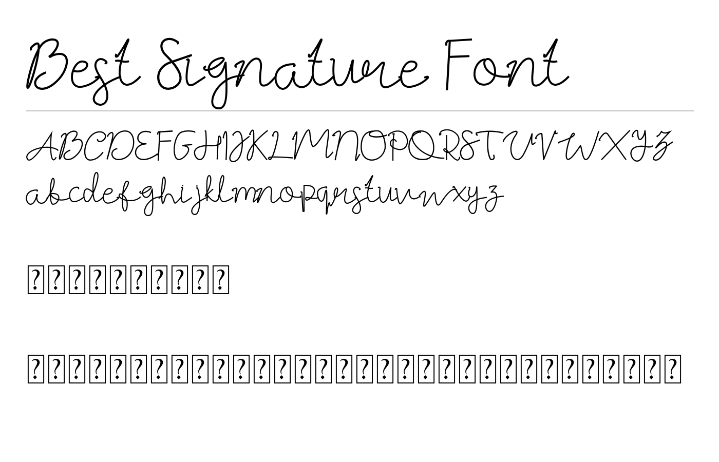 Best Signature Font preview