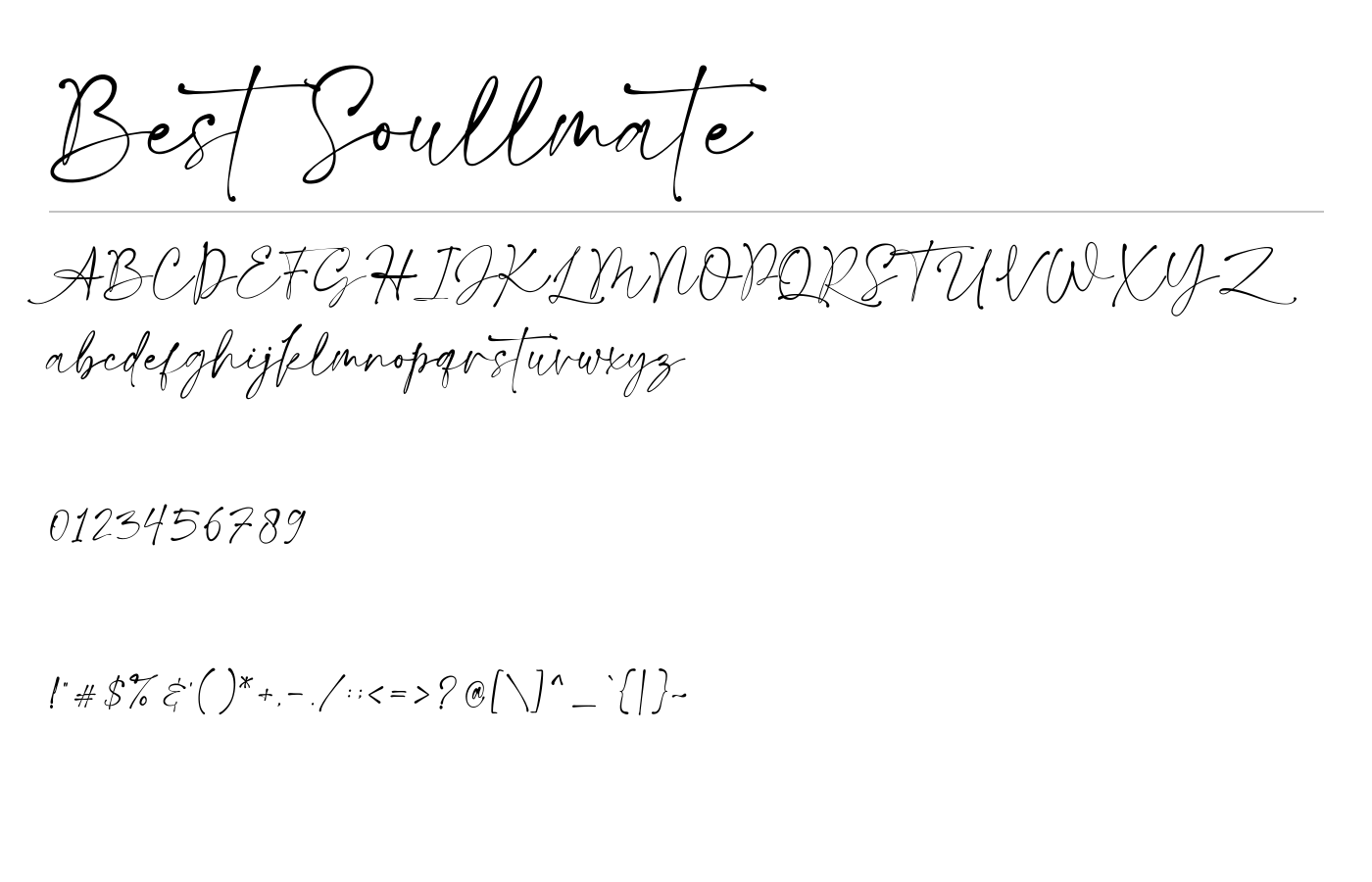 Best Soullmate Font preview