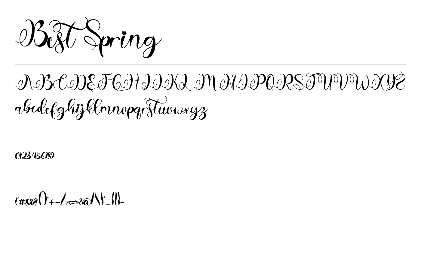 Best Spring Font preview