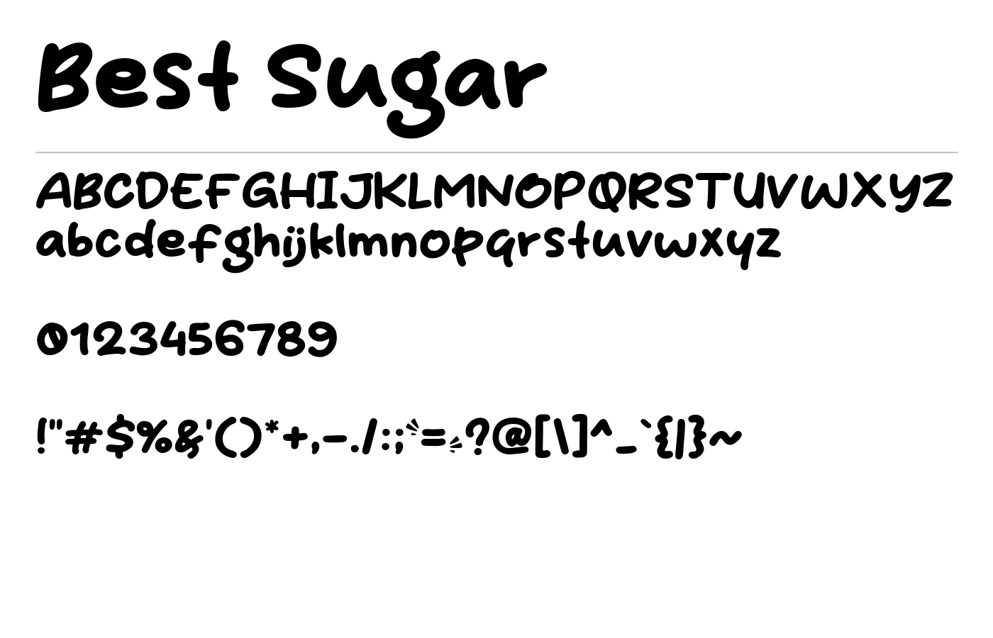 Best Sugar Font preview