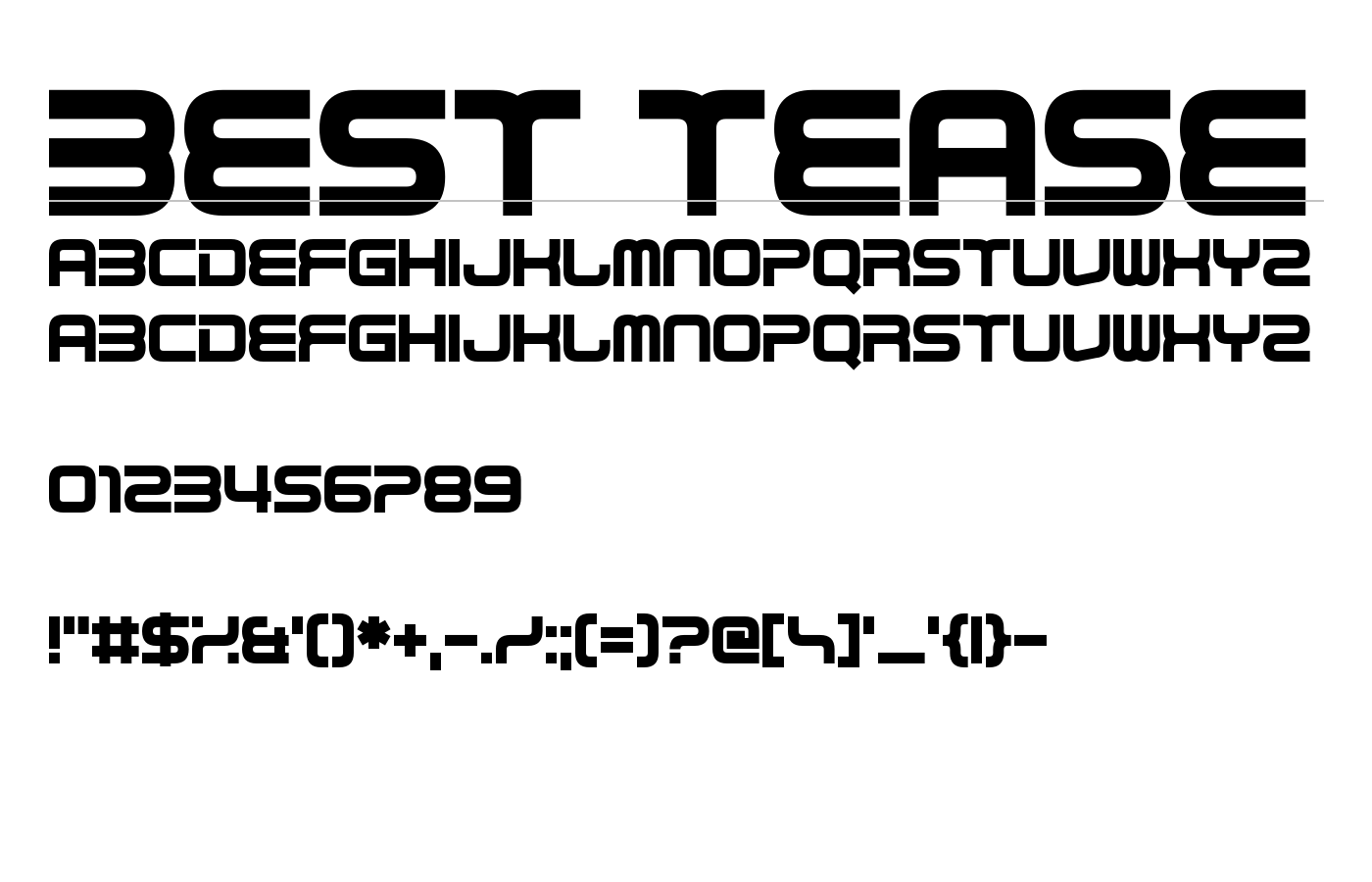 Best Tease Font preview