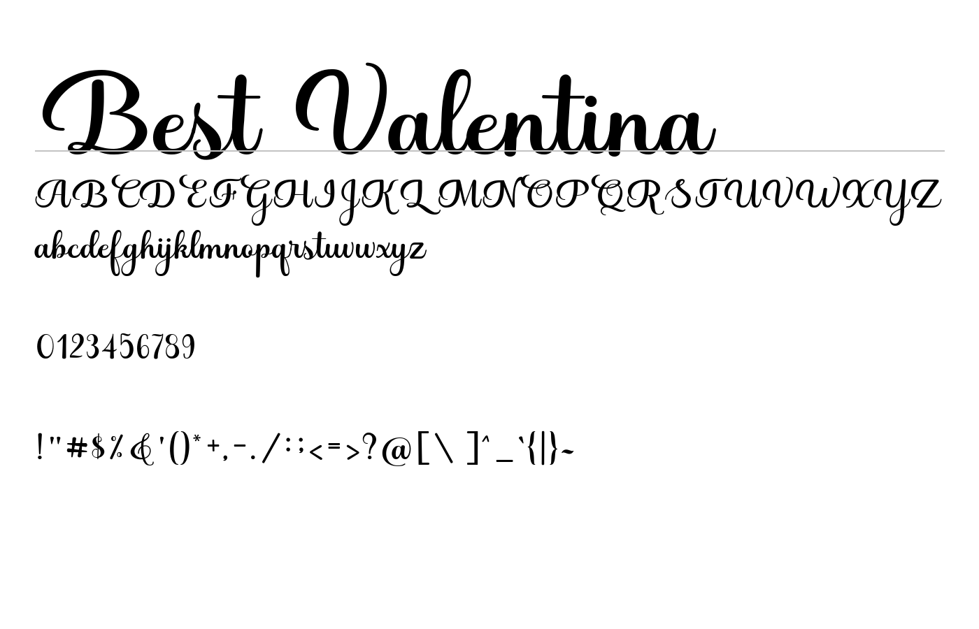 Best Valentina Font preview
