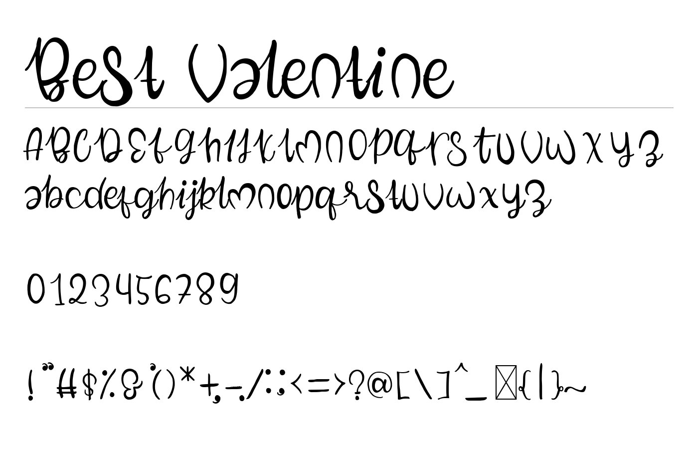 Best Valentine Font preview
