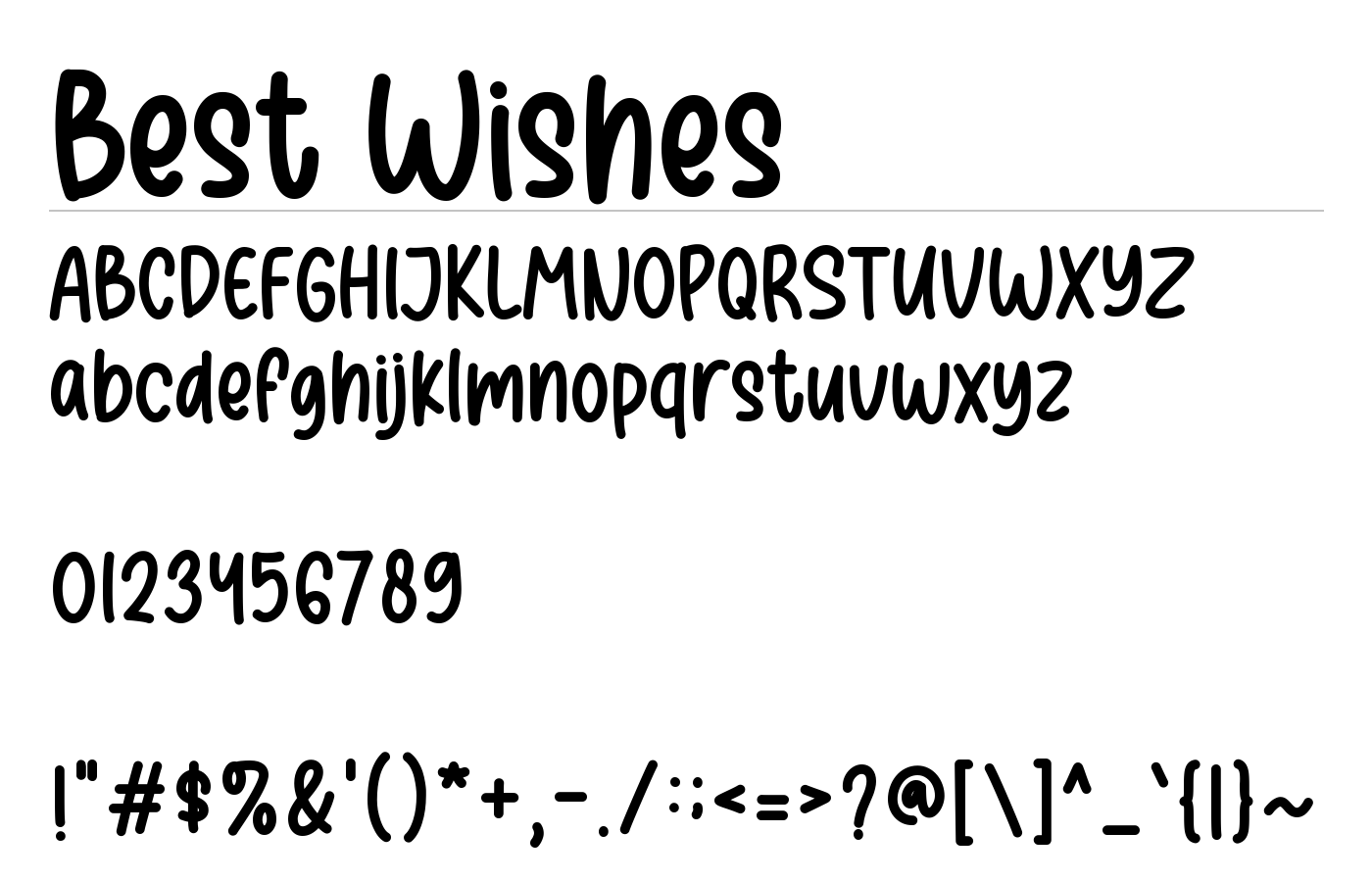 Best Wishes Font preview