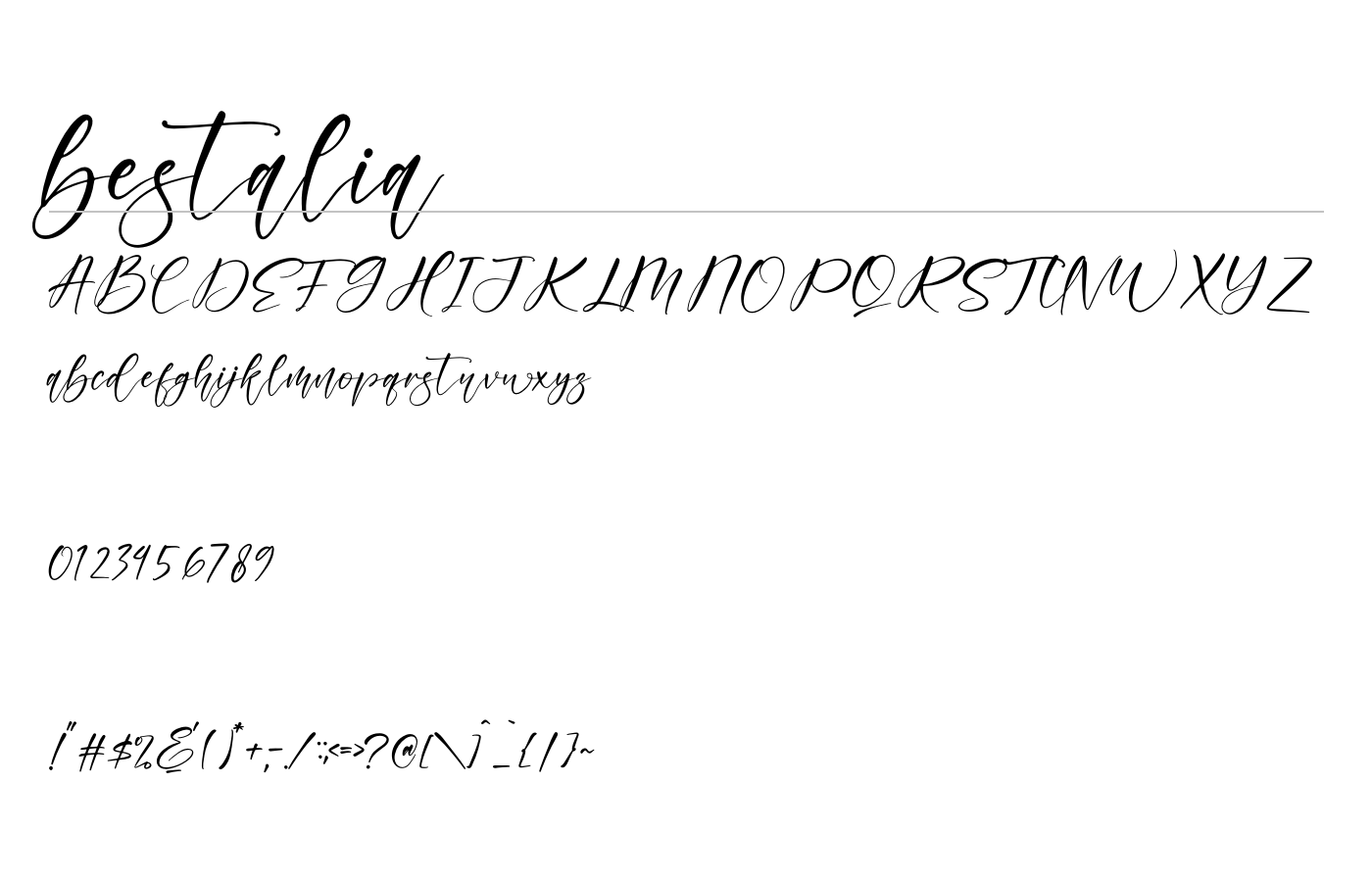 Bestalia Font preview
