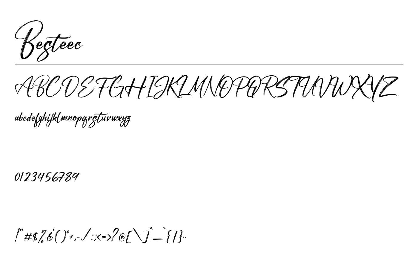 Besteec Font preview