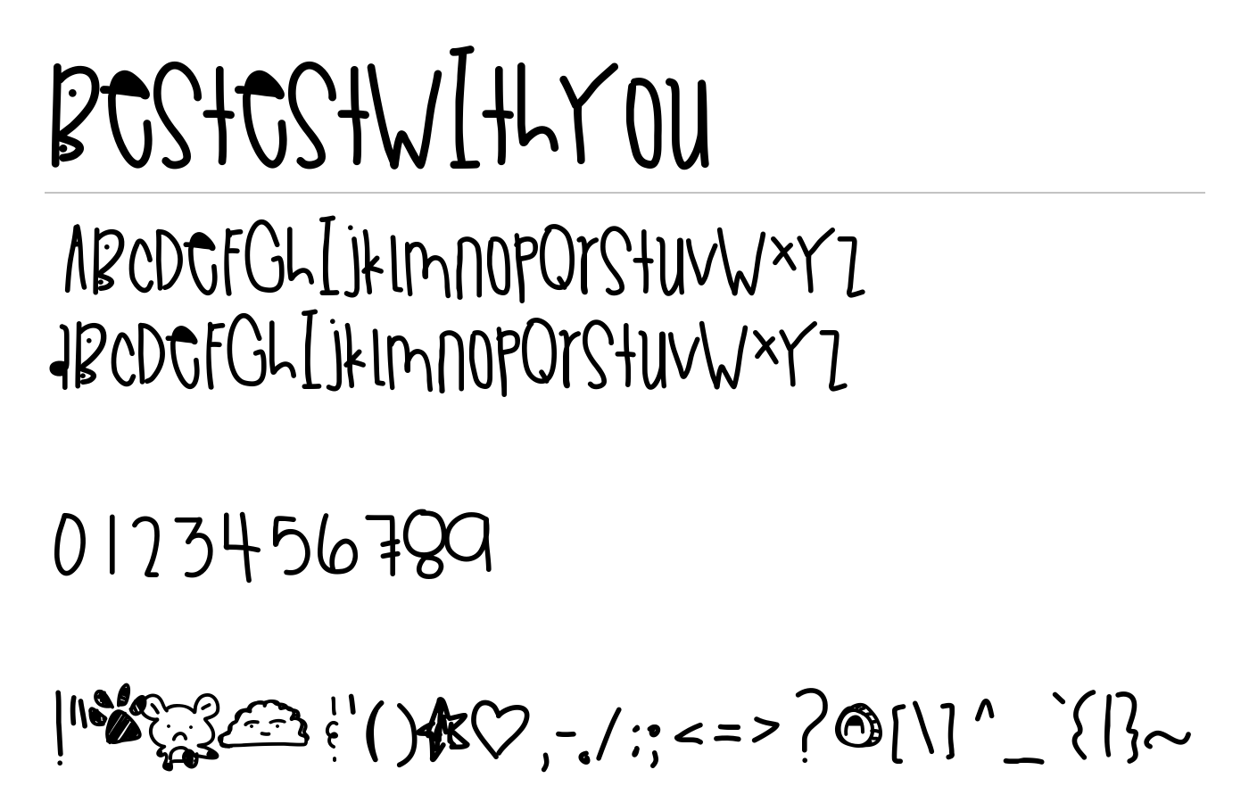 BestestWithYou Font preview