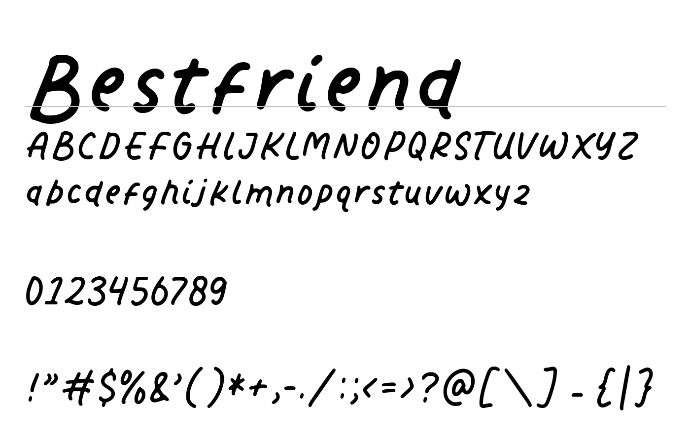 Bestfriend Font preview