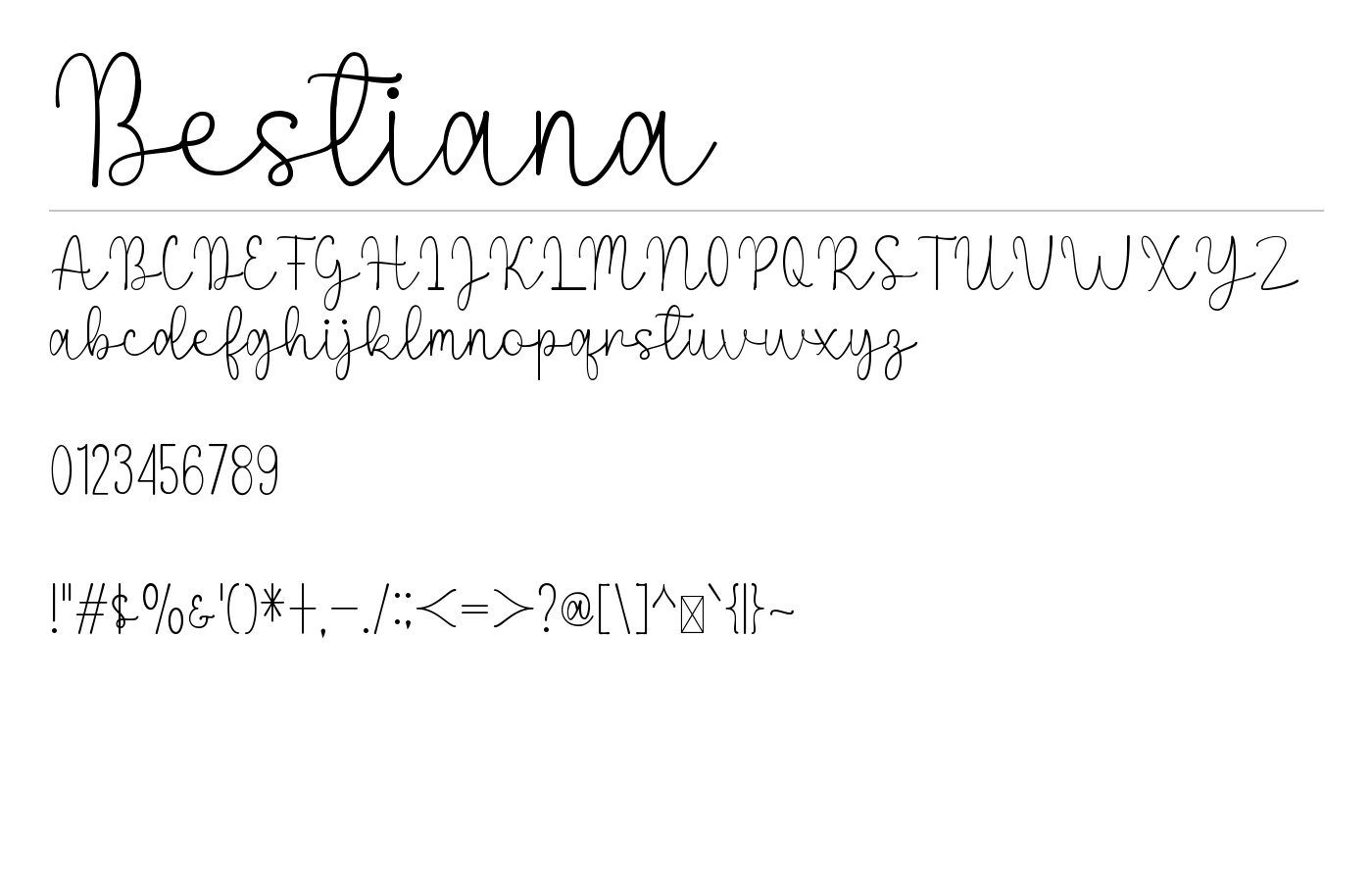 Bestiana Font preview