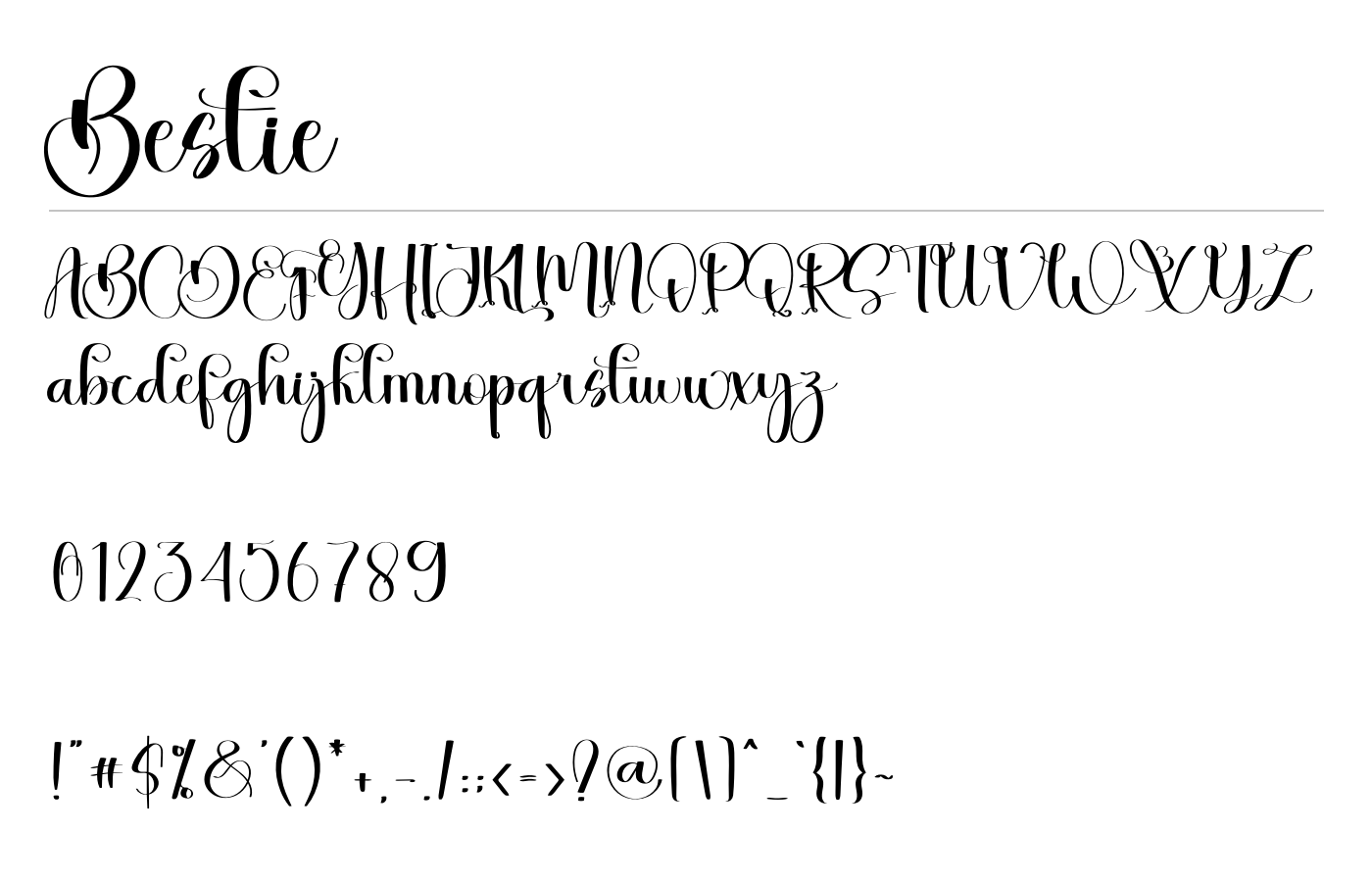 Bestie Font preview