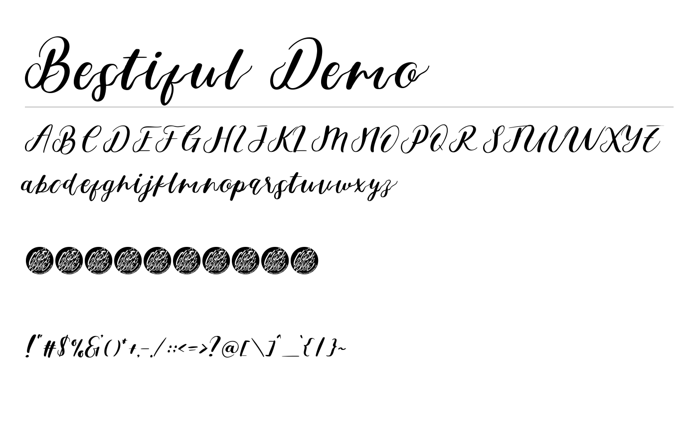 Bestiful Font preview