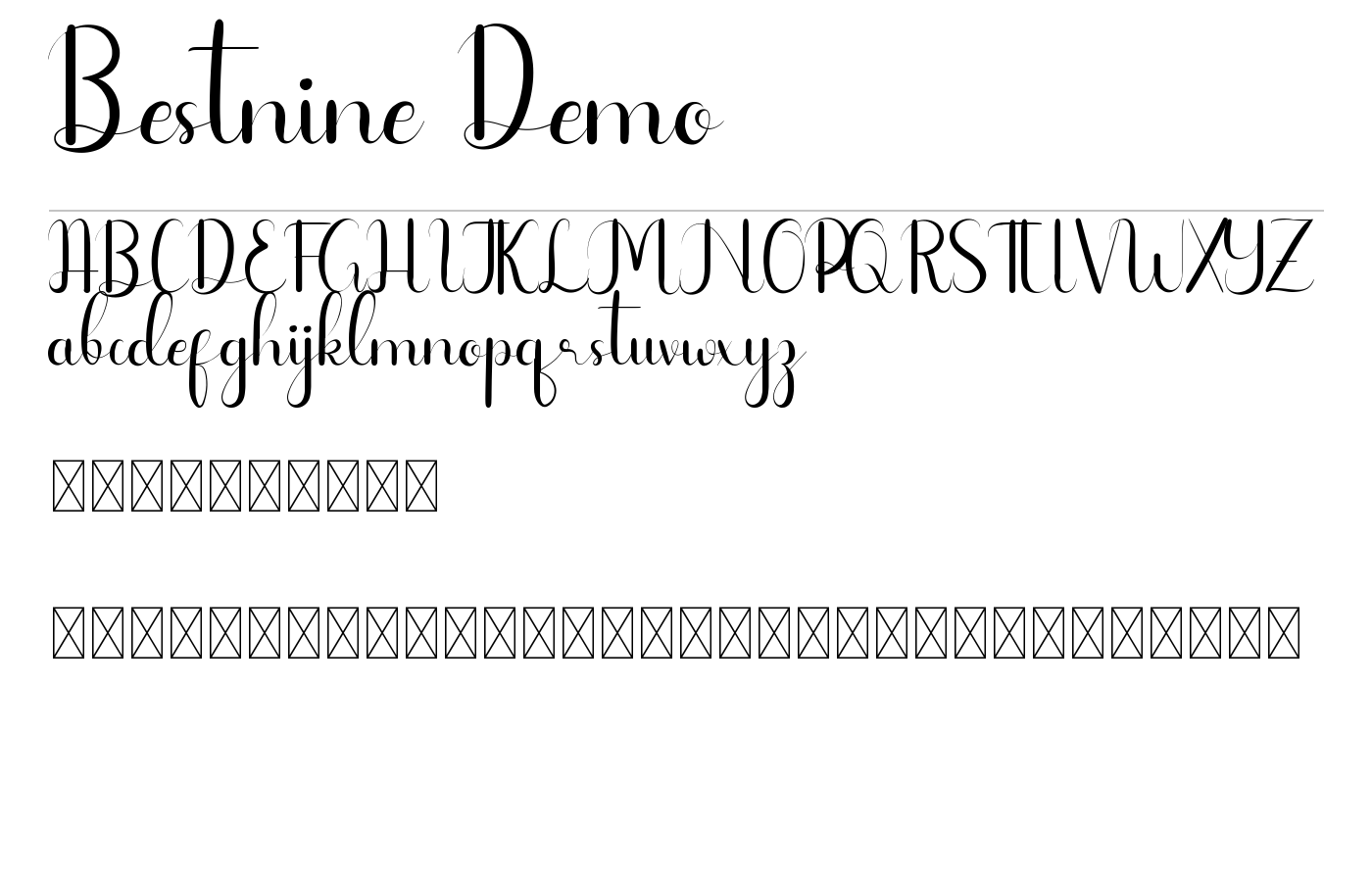 Bestnine Demo Font preview