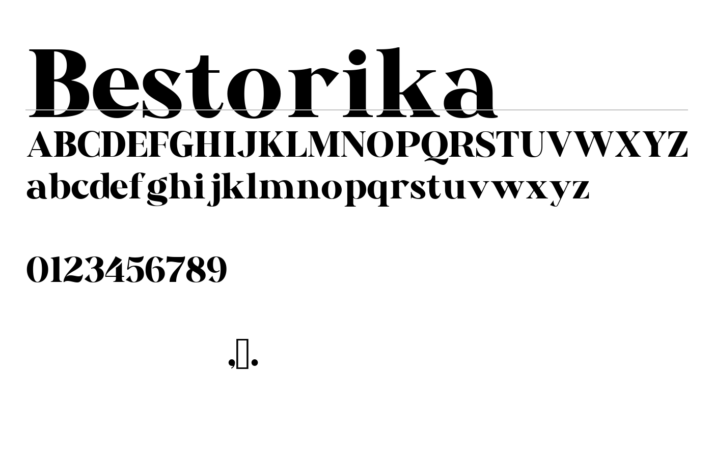 Bestorika Font preview