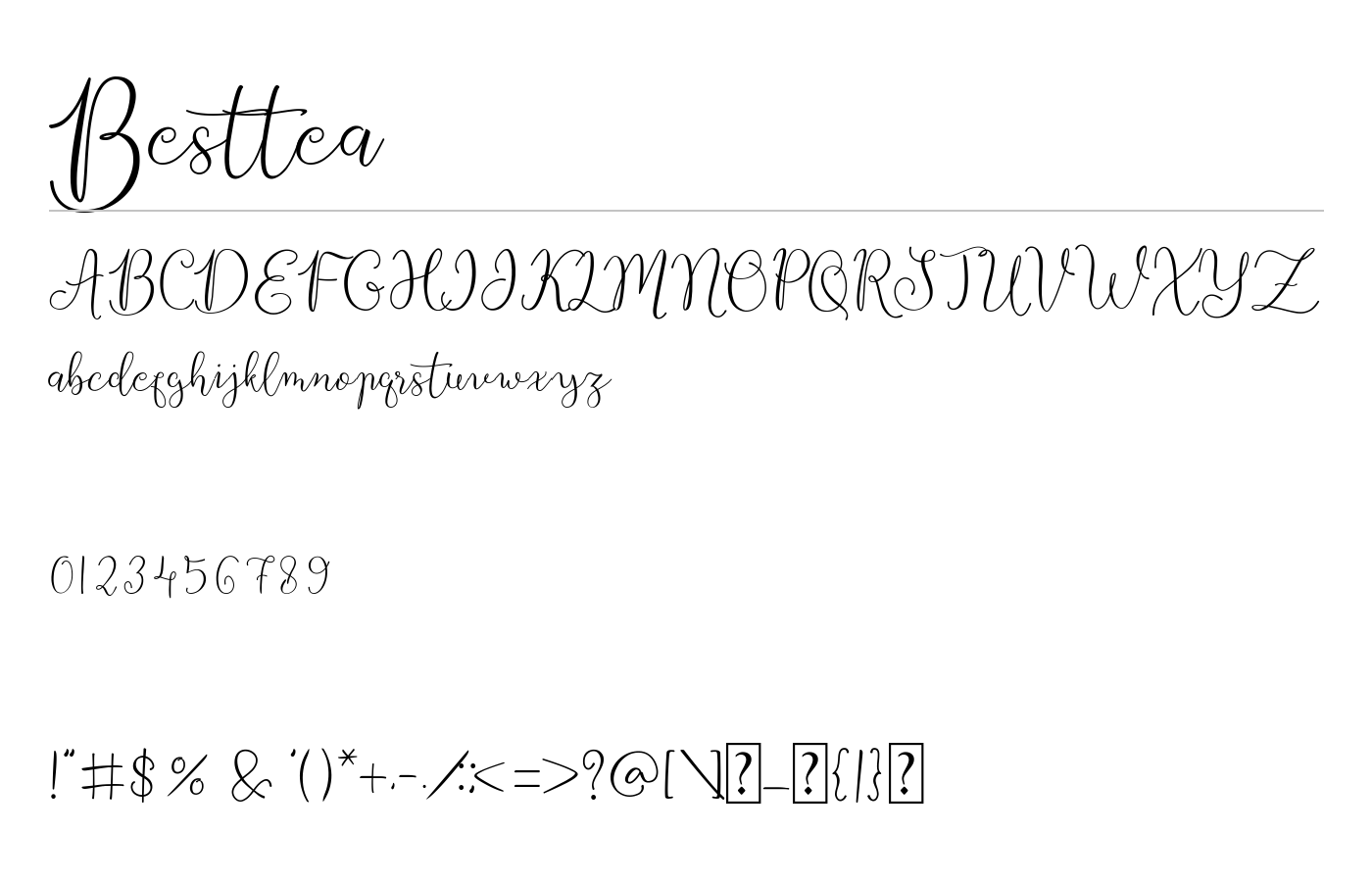 Besttea Font preview